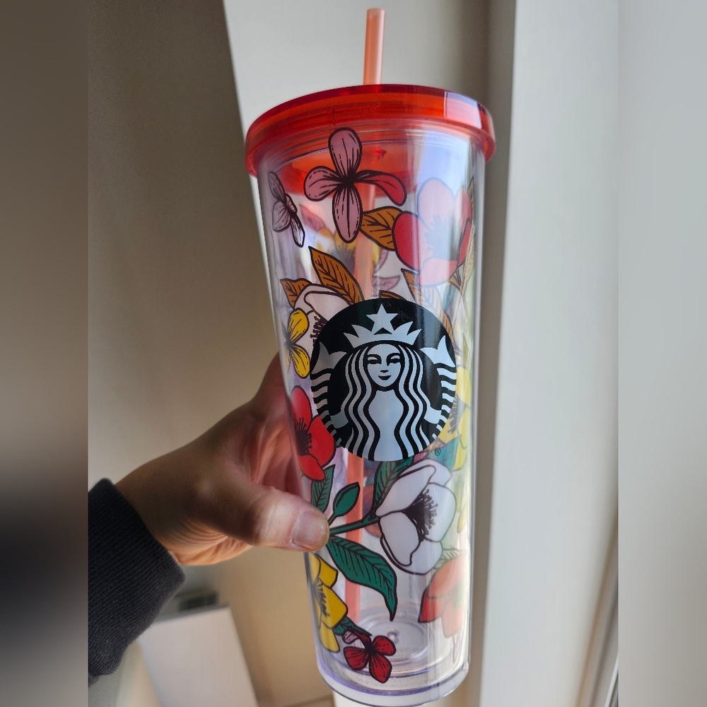 RARE Starbucks Poppy red Tumble